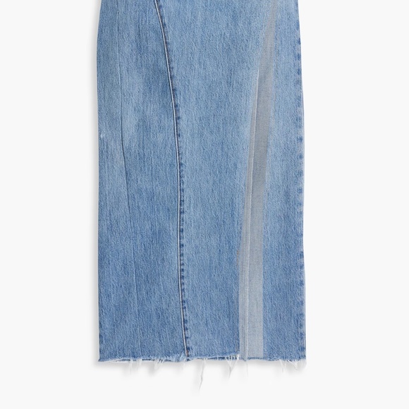 Vintage EB Denim Robi frayed denim midi skirt sz 25 NWT $450 - Picture 6 of 16